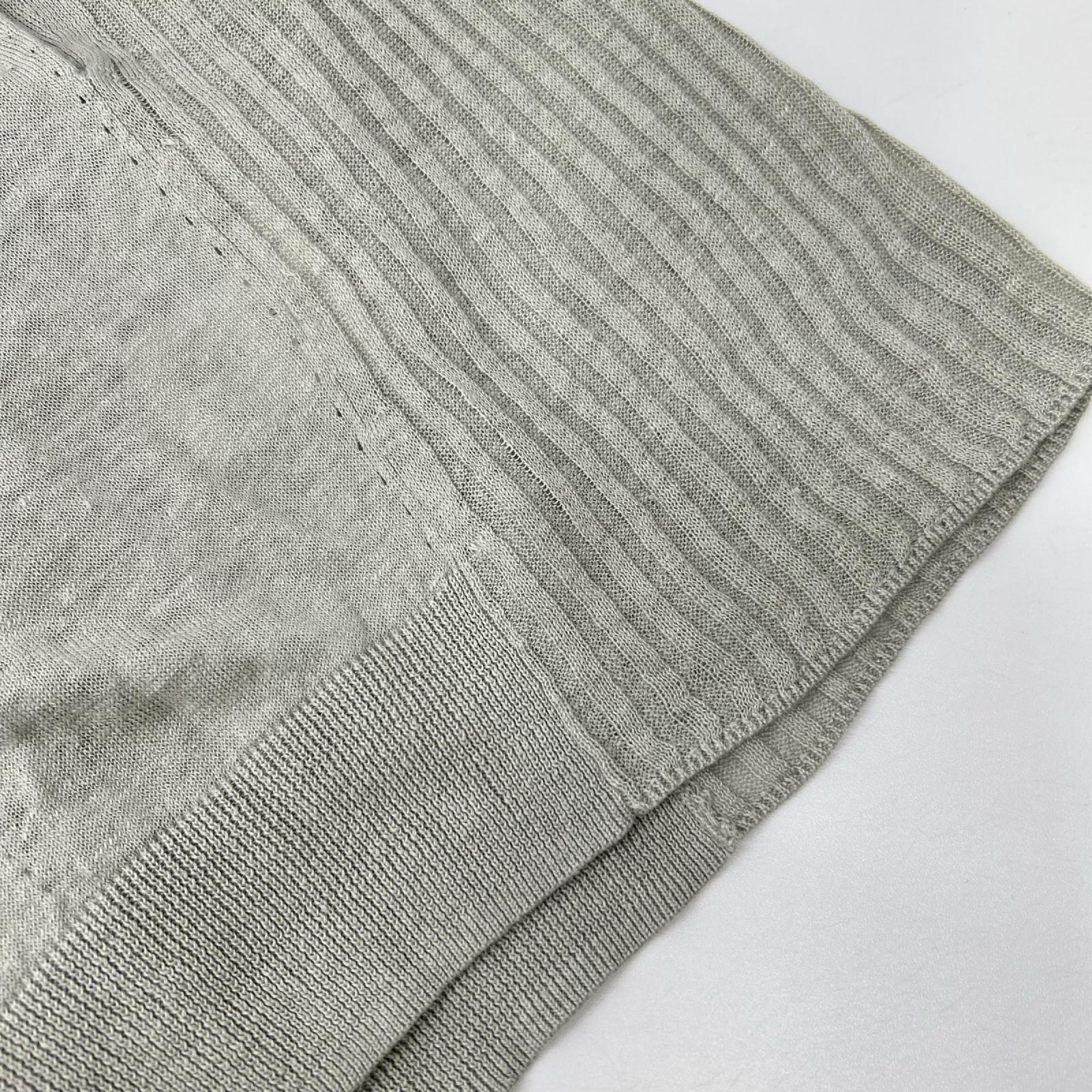 ACNE STUDIOS アクネ ストゥディオズ 1577-343-2178 ライトグレー リネン100 ボタンレスロングニットカーディガン トップス