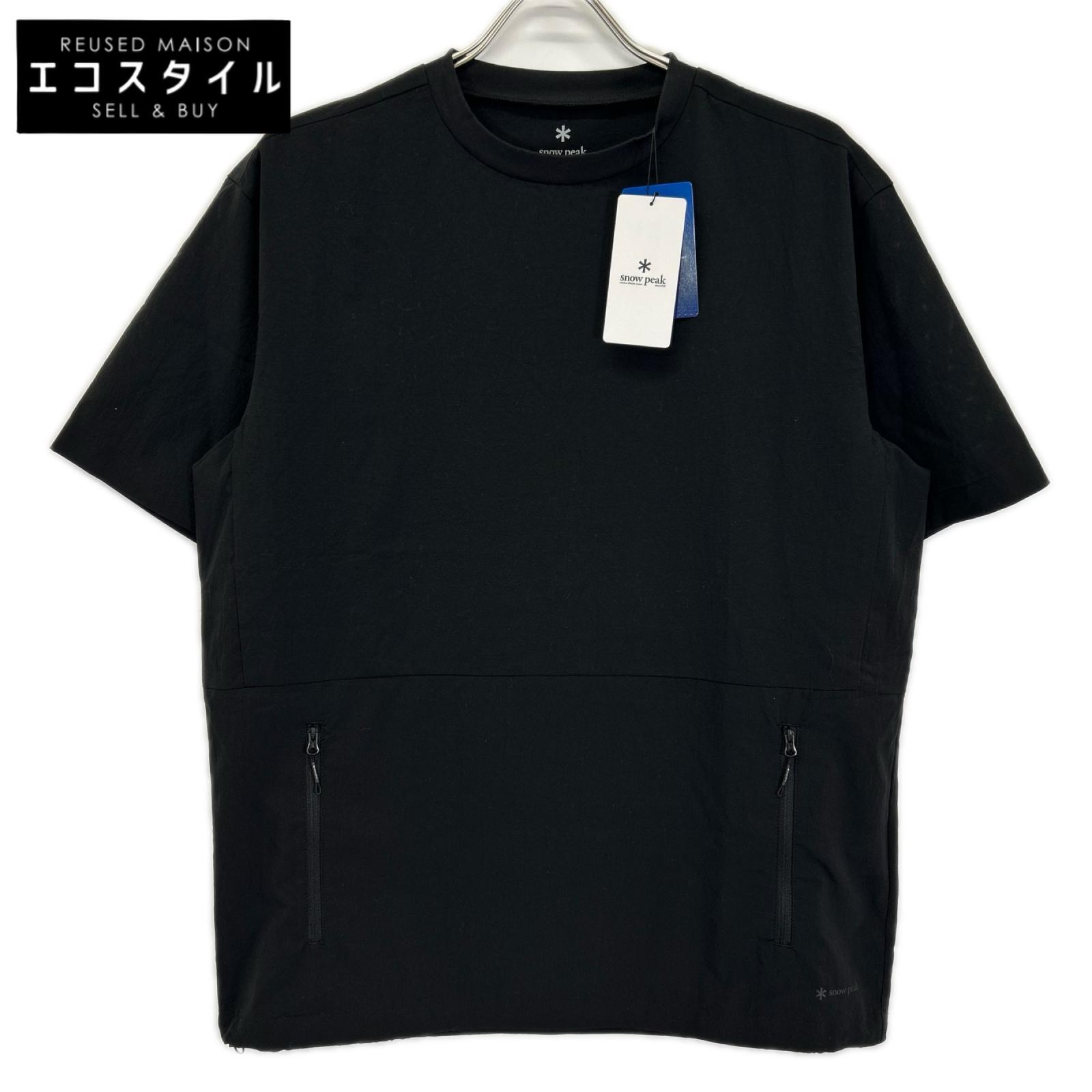 snowpeak スノーピーク CS-26SU015 ブラック ポリエステル Breathable Quick Dry T-Shirt トップス