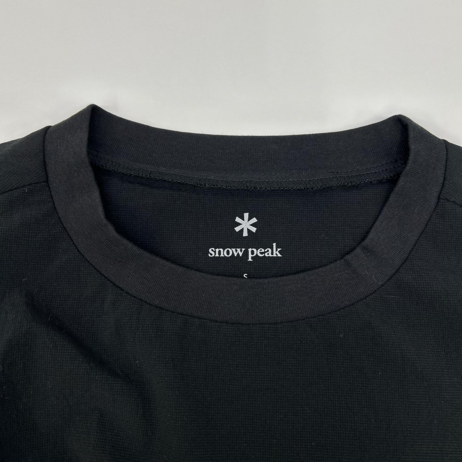 snowpeak スノーピーク CS-26SU015 ブラック ポリエステル Breathable Quick Dry T-Shirt トップス