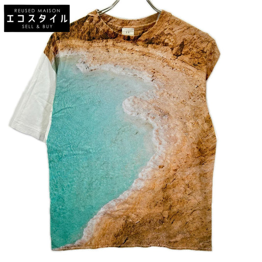 seya. セヤ SO07122J19 ホワイト コットン オアシス フォトプリント LOOSE T-SHIRT トップス