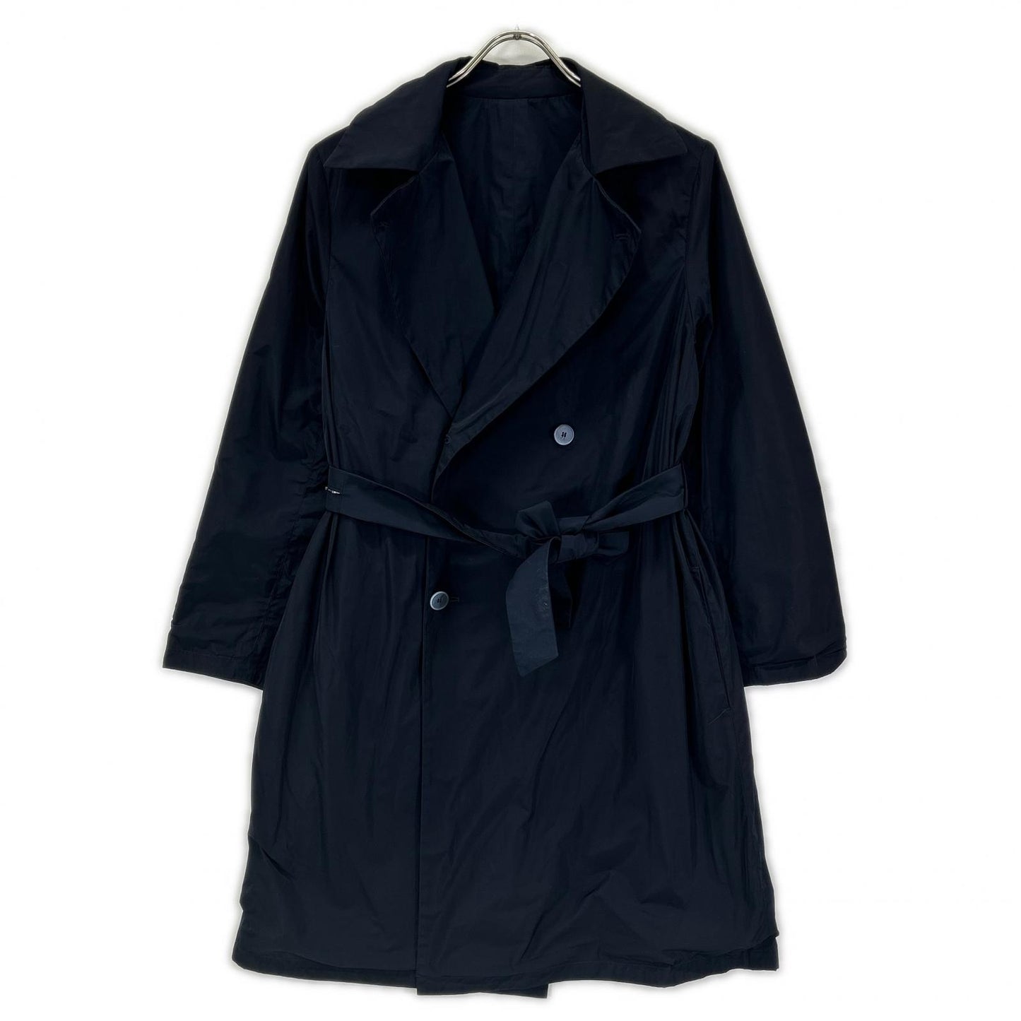 MAXMARA STUDIO マックスマーラスタジオ 602104026 ネイビー ナイロン リバーシブルミディアムコート コート