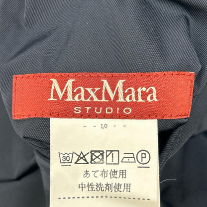 MAXMARA STUDIO マックスマーラスタジオ 602104026 ネイビー ナイロン リバーシブルミディアムコート コート