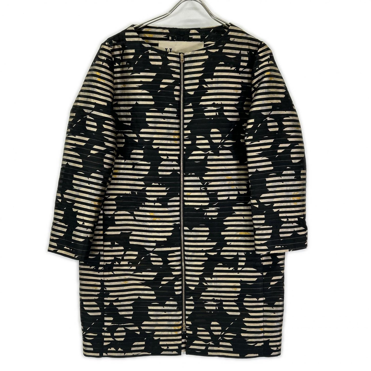 HERNO ヘルノ CA0299D 12228J ブラック フラワージャガード シアーノーカラーコート コート