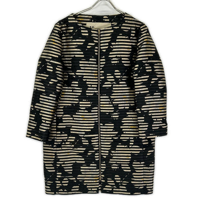 HERNO ヘルノ CA0299D 12228J ブラック フラワージャガード シアーノーカラーコート コート