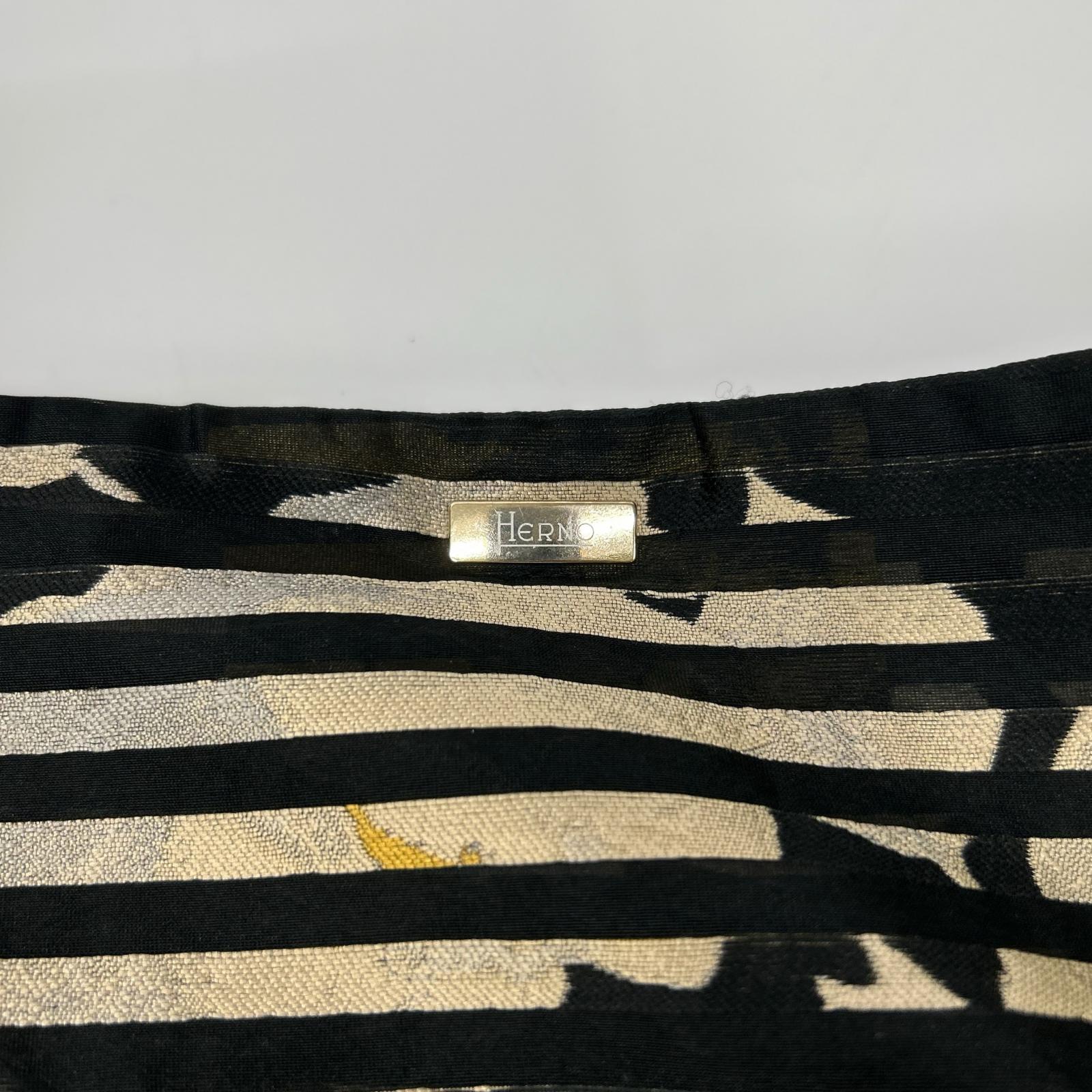 HERNO ヘルノ CA0299D 12228J ブラック フラワージャガード シアーノーカラーコート コート