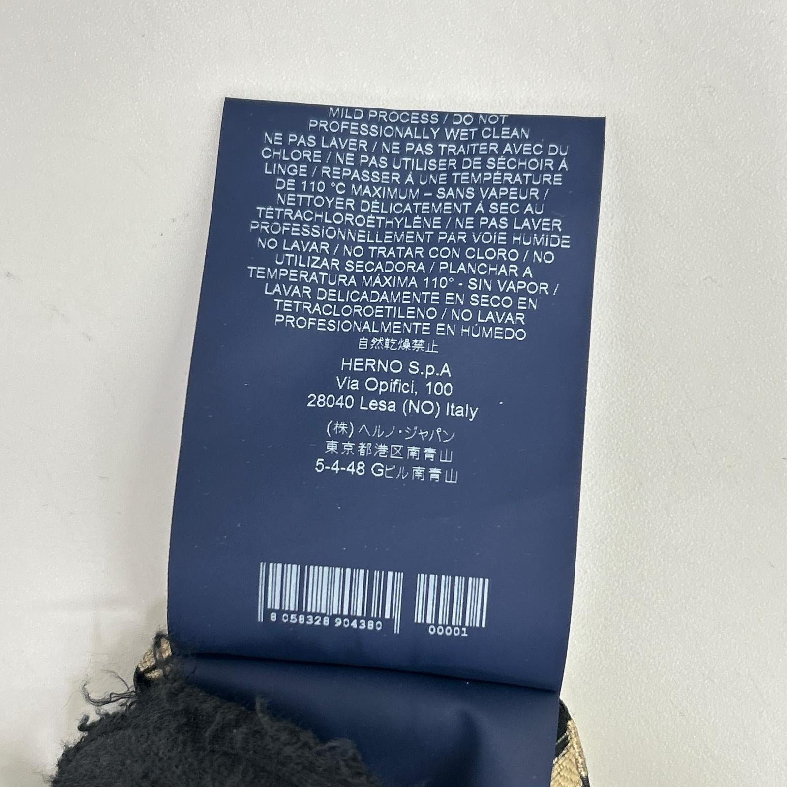 HERNO ヘルノ CA0299D 12228J ブラック フラワージャガード シアーノーカラーコート コート