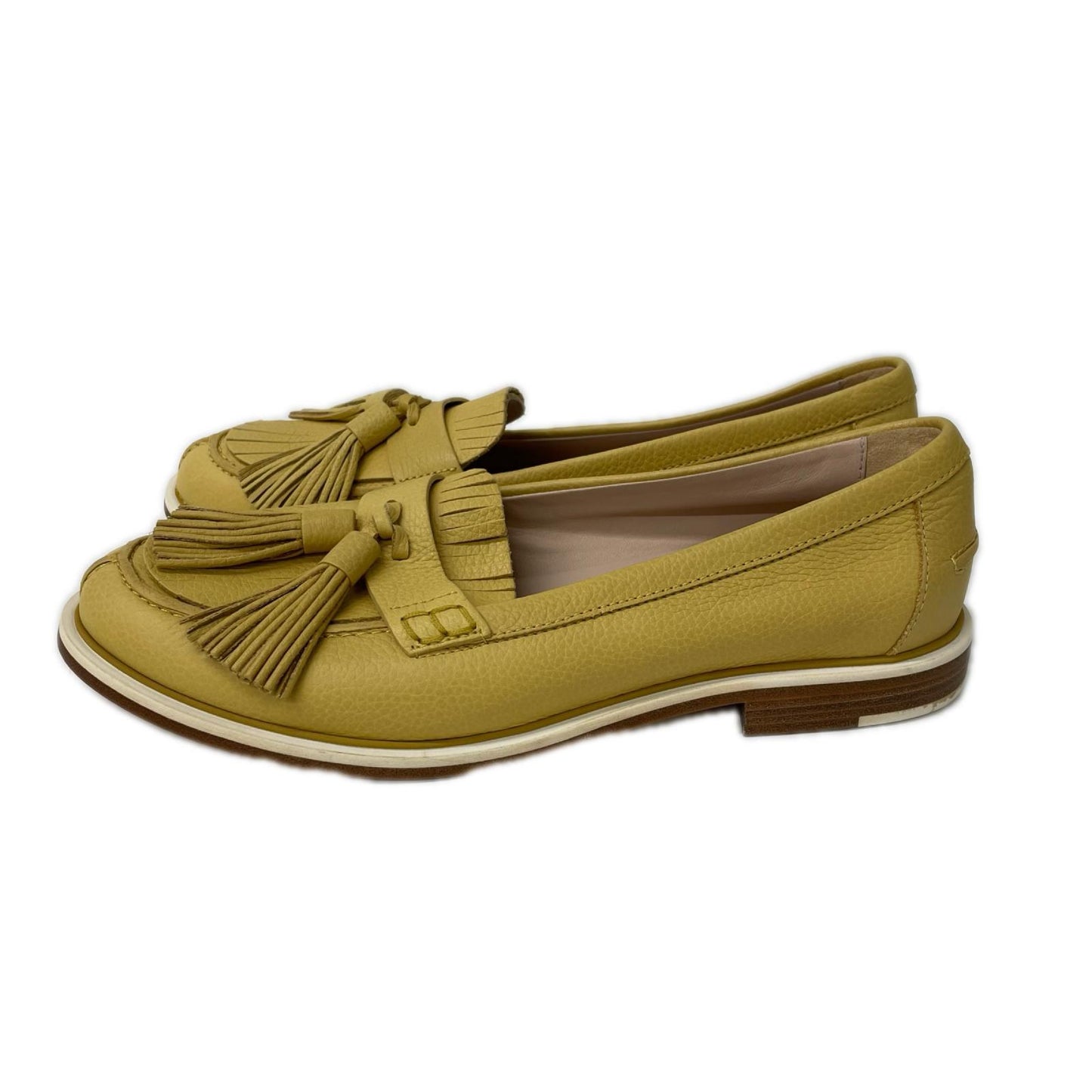 TOD'S トッズ イエロー レザー タッセルローファー シューズ