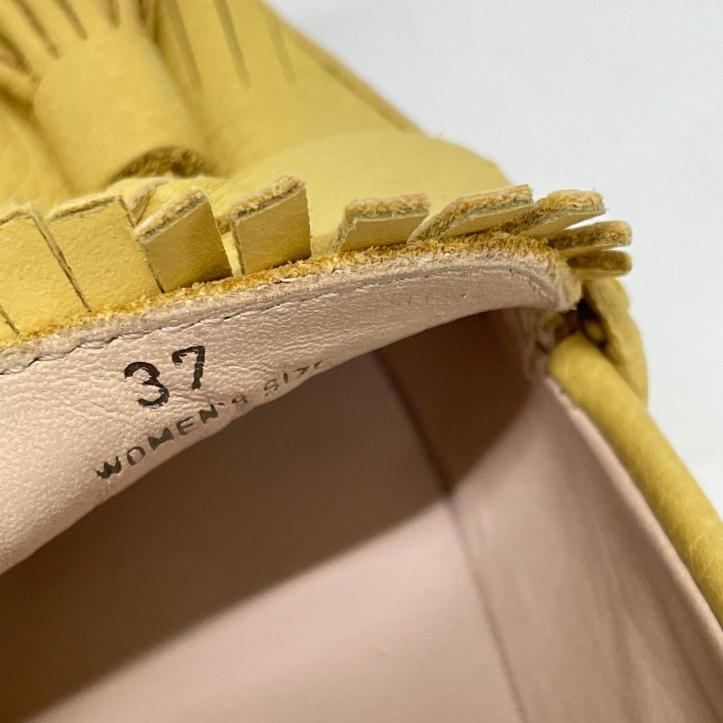 TOD'S トッズ イエロー レザー タッセルローファー シューズ