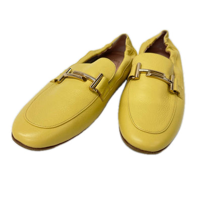 TOD'S トッズ イエロー ダブルT Tタイムレス ローファー シューズ