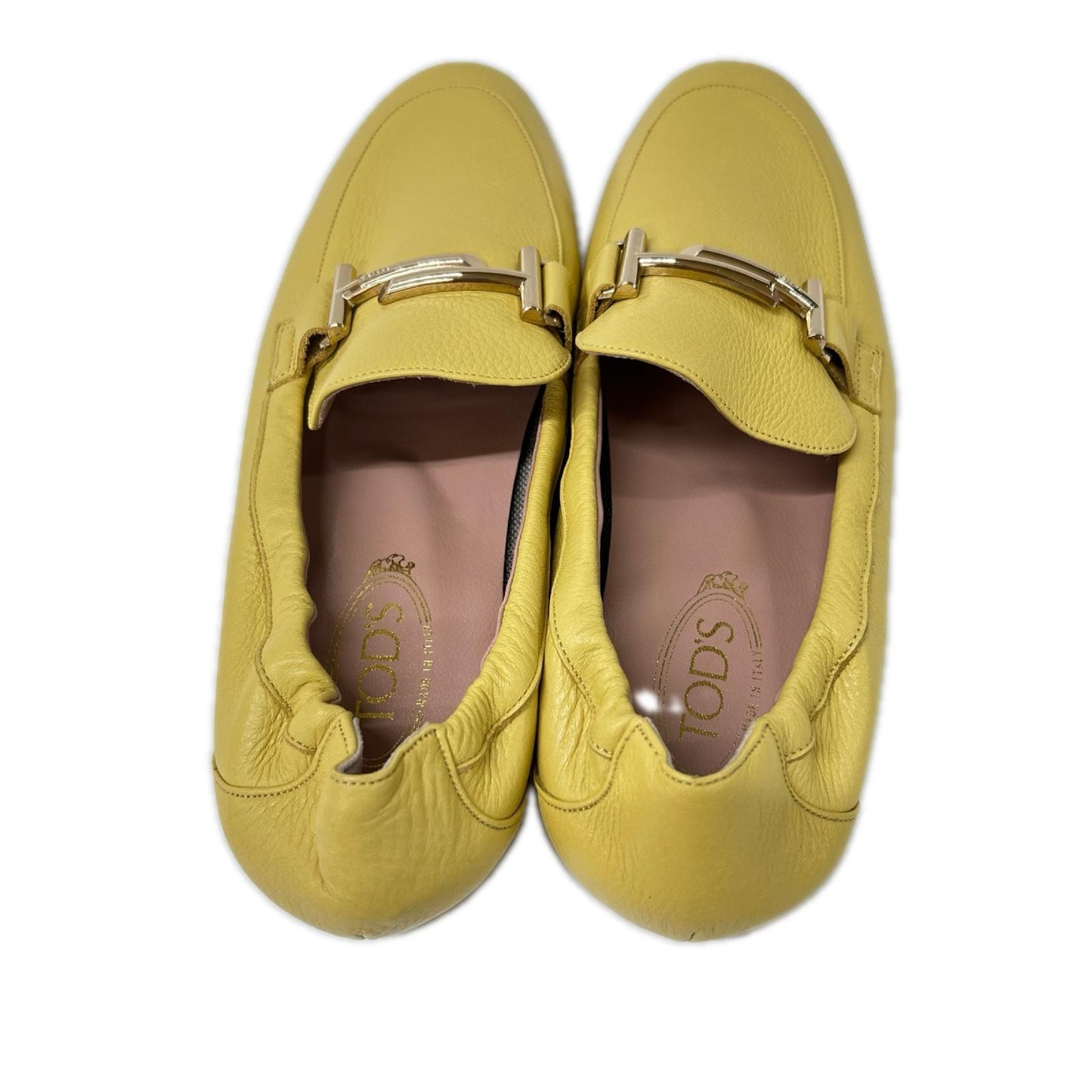 TOD'S トッズ イエロー ダブルT Tタイムレス ローファー シューズ