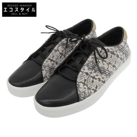 COLE HAAN コールハーン 新品同様 パイソン柄 グランドプロ スペクテイター 2.0 スニーカー シューズ レディース 黒×白 24cm W15430 シューズ