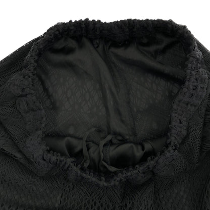 GRACE CONTINENTAL グレースコンチネンタル 0120112021 ブラック コットン混 スカラップレース ワイドストレートパンツ ボトムス