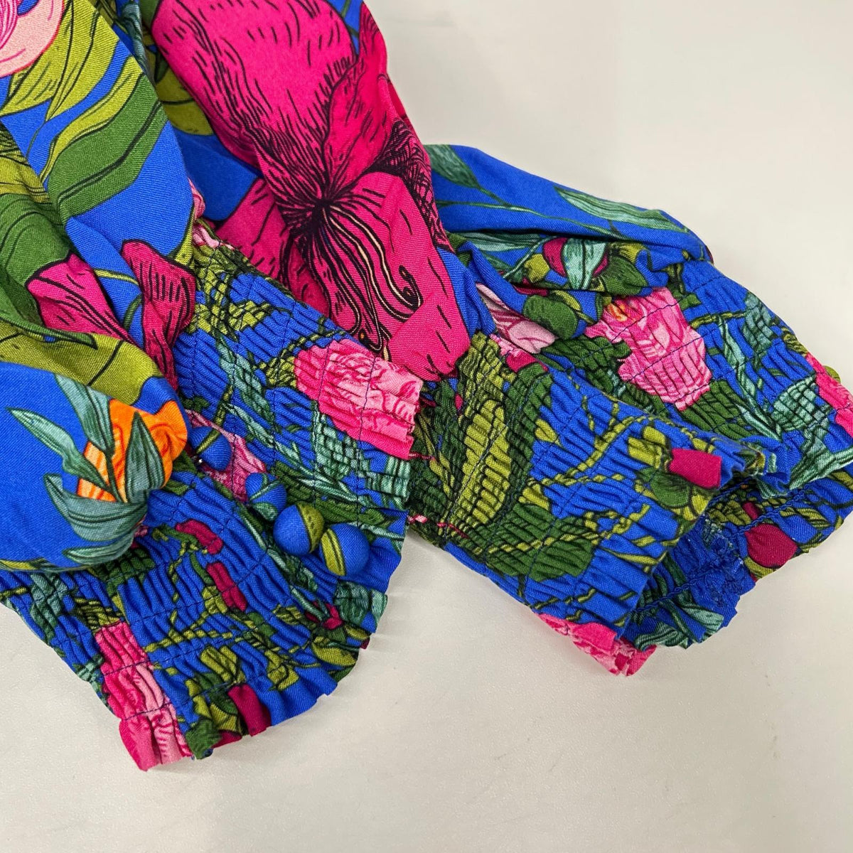 GRACE CONTINENTAL グレースコンチネンタル 0123131244 Blue Rayon Oriental Floral-Print Dress Dress