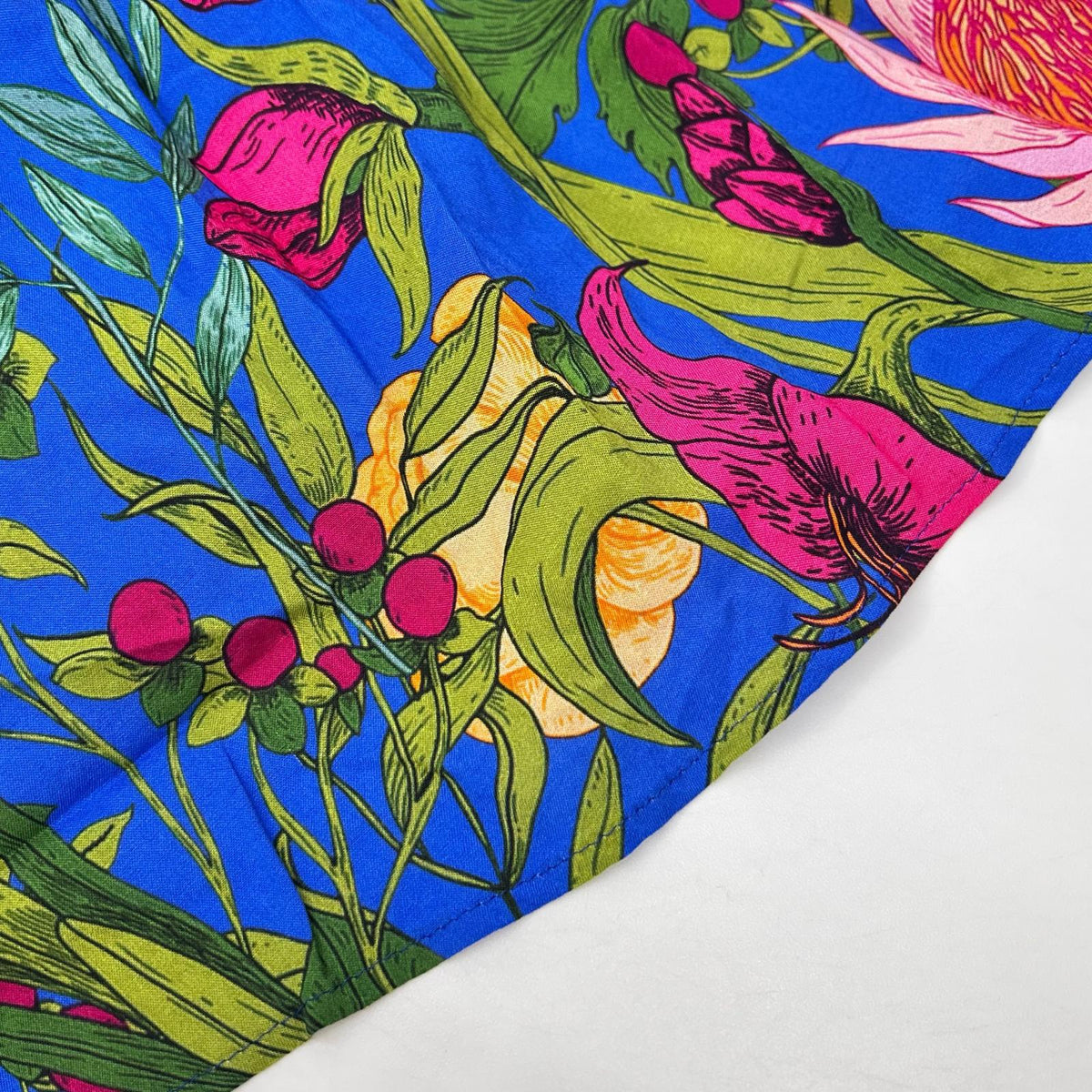 GRACE CONTINENTAL グレースコンチネンタル 0123131244 Blue Rayon Oriental Floral-Print Dress Dress