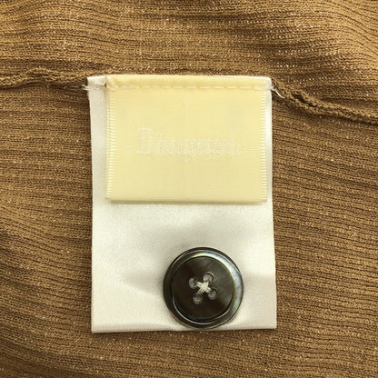 Diagram ダイアグラム 0320253104 ベージュ コットン混 シェルボタン ロングリブニットカーディガン トップス