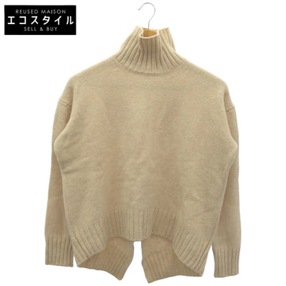 ANAYI アナイ 10192816740 ピンクベージュ ボウモウウールバックスリット ニットプルオーバー トップス
