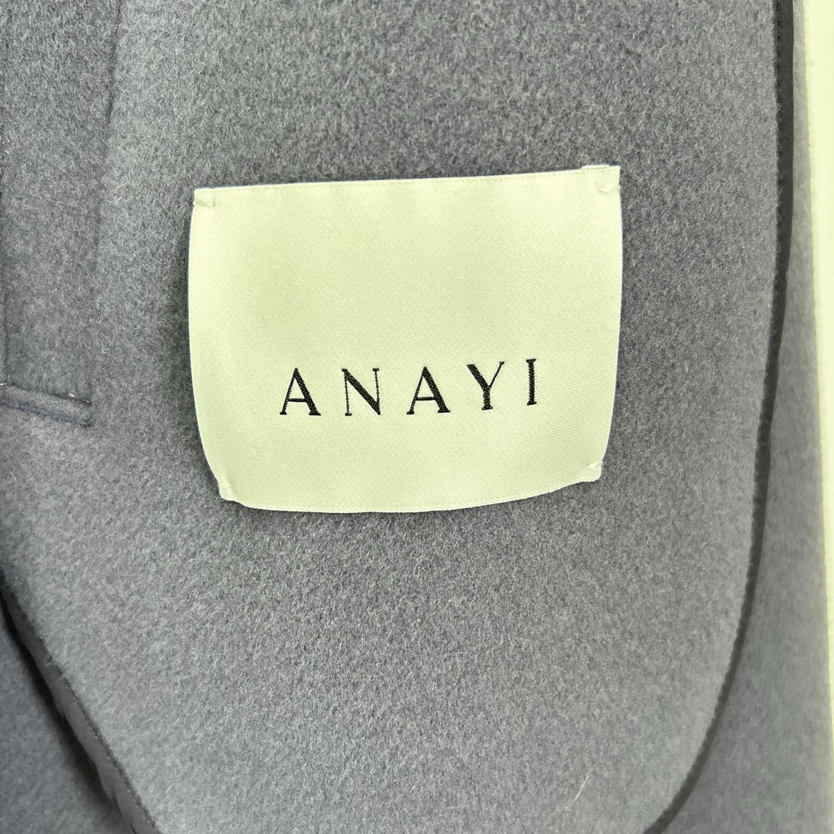 ANAYI アナイ 10212717060 ブルーグレー シャルム スーパー120リバーショールコート コート