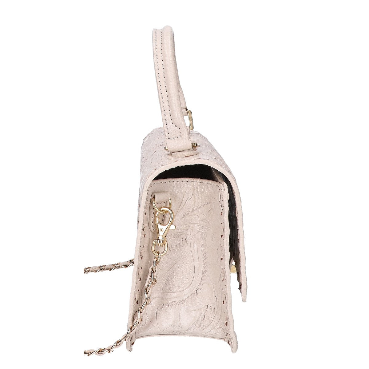 Carving Tribes カービングトライブス 【美品】0423082527 HandleChainBag カービングレザー フラップ チェーン ショルダーバッグ
