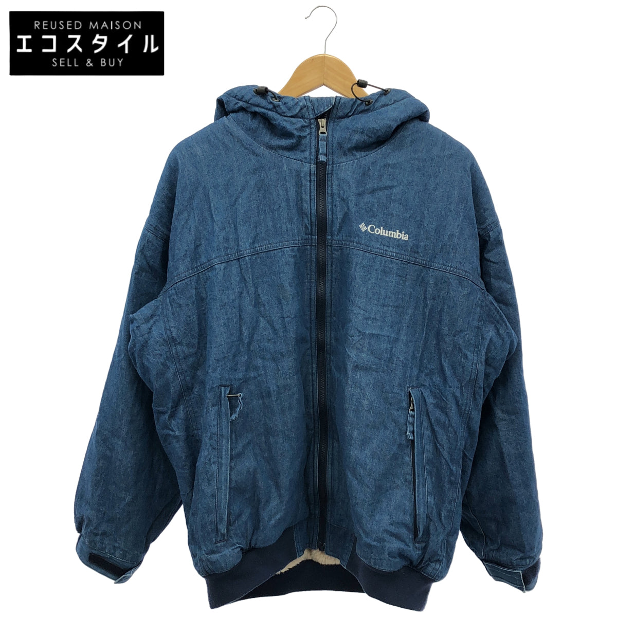 columbia コロンビア ブルー インナーボア ロマビスタシェルパデニムジャケット トップス