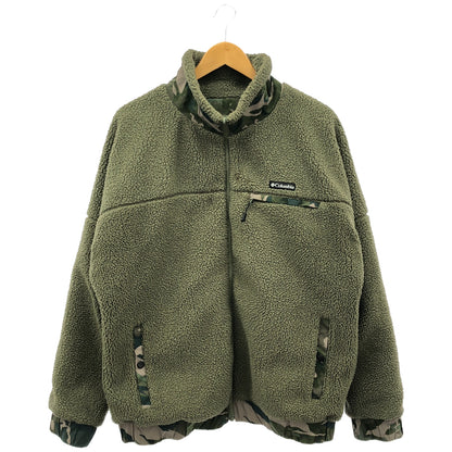 columbia コロンビア 【BLACK LABEL】カーキ カモフラ リバーシブル ボアジャケット トップス