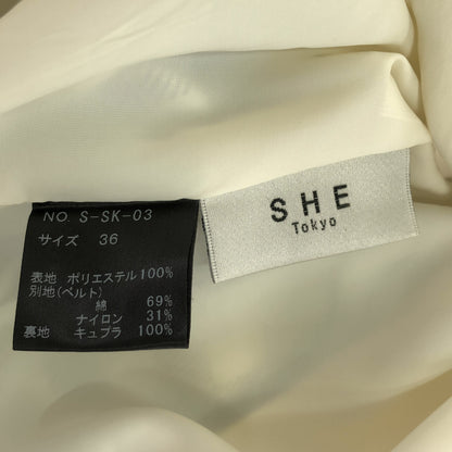 SHE TOKYO シートウキョウ ブラック×ホワイト ギンガムチェック サイドジップ スカート ボトムス