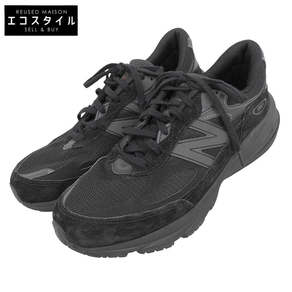 NEW BALANCE ニューバランス メッシュ×スエード 990v6 トリプルブラック ローカットスニーカー シューズ メンズ ブラック 28cm U990BB6 シューズ