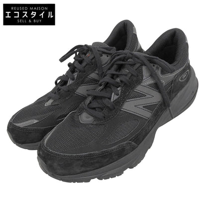 NEW BALANCE ニューバランス メッシュ×スエード 990v6 トリプルブラック ローカットスニーカー シューズ メンズ ブラック 28cm U990BB6 シューズ