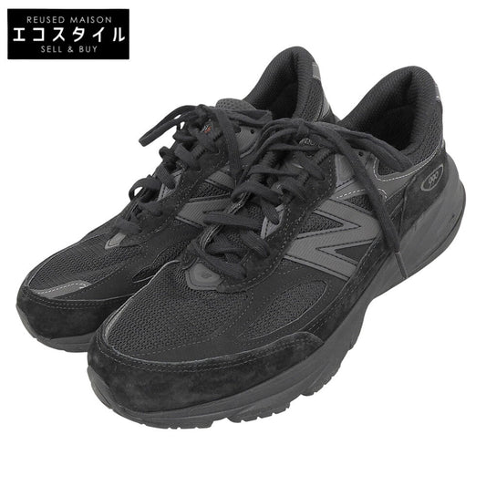 NEW BALANCE ニューバランス メッシュ×スエード 990v6 トリプルブラック ローカットスニーカー シューズ メンズ ブラック 28cm U990BB6 シューズ