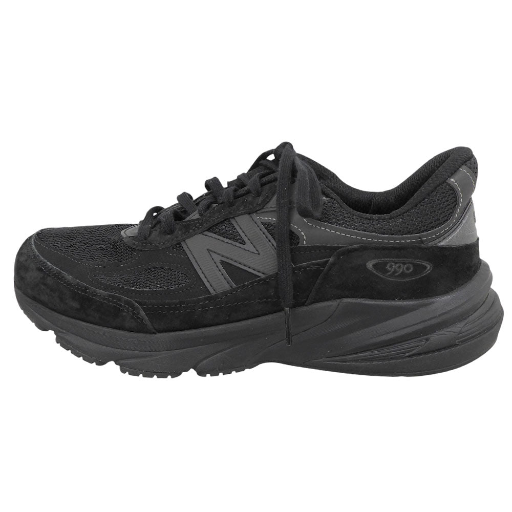 NEW BALANCE ニューバランス メッシュ×スエード 990v6 トリプルブラック ローカットスニーカー シューズ メンズ ブラック 28cm U990BB6 シューズ