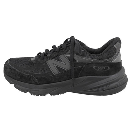 NEW BALANCE ニューバランス メッシュ×スエード 990v6 トリプルブラック ローカットスニーカー シューズ メンズ ブラック 28cm U990BB6 シューズ