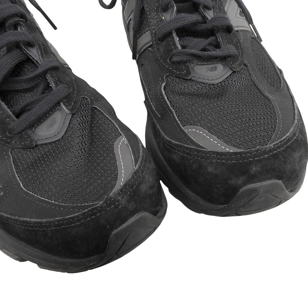 NEW BALANCE ニューバランス メッシュ×スエード 990v6 トリプルブラック ローカットスニーカー シューズ メンズ ブラック 28cm U990BB6 シューズ