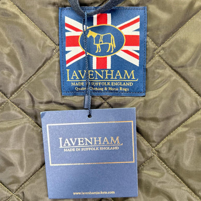 LAVENHAM ラベンハム SLJ2039 カーキ ナイロン Thornham/ソーンハム キルティングジレ ベスト