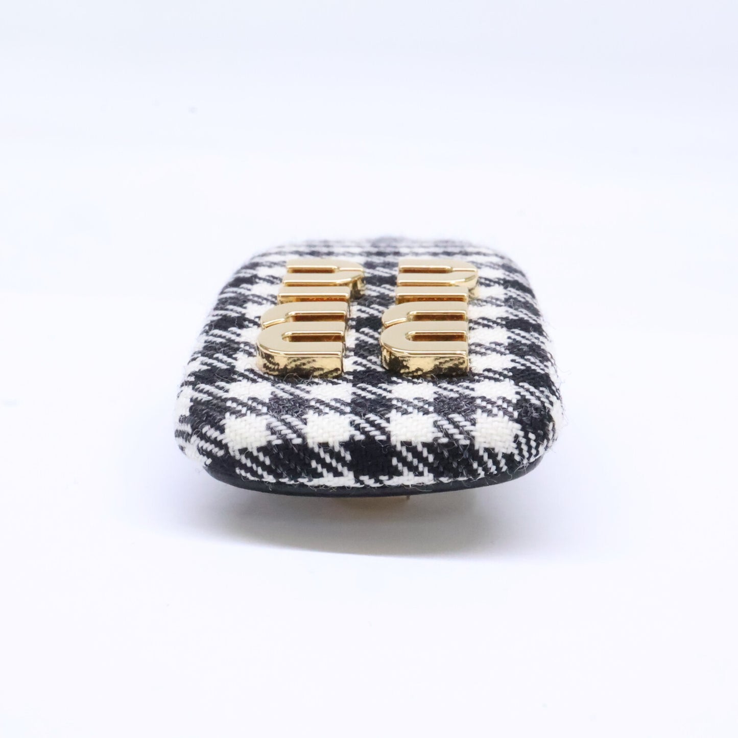 MIUMIU ミュウミュウ 【新品同様】5IF092 2F9H F0967 FERMAGLI ギンガムチェック ヘアクリップ バレッタ ヘアアクセサリー