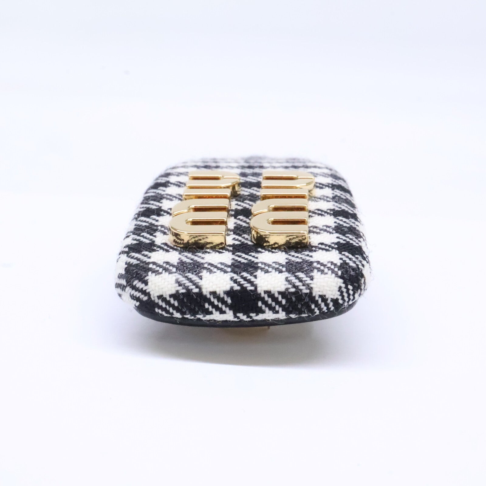 MIUMIU ミュウミュウ 【新品同様】5IF092 2F9H F0967 FERMAGLI ギンガムチェック ヘアクリップ バレッタ ヘアアクセサリー