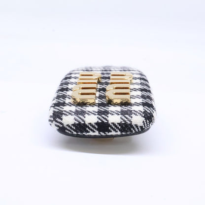 MIUMIU ミュウミュウ 【新品同様】5IF092 2F9H F0967 FERMAGLI ギンガムチェック ヘアクリップ バレッタ ヘアアクセサリー