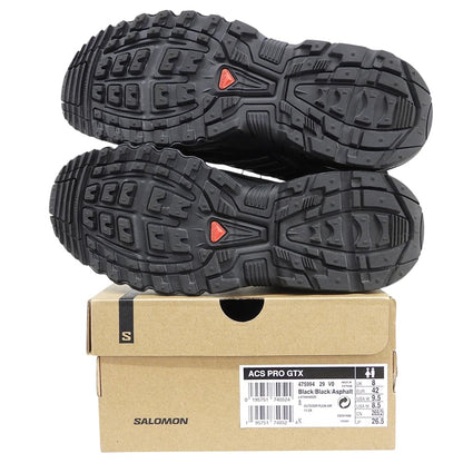 SALOMON サロモン 美品 ACS PRO GORE-TEX ローカットスニーカー シューズ メンズ ブラック 26.5cm 475994 シューズ