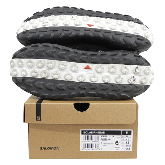 SALOMON サロモン 美品 SOLAMPHIBIAN ウォーターシューズ シューズ メンズ ブラック 26.5cm 478148 シューズ