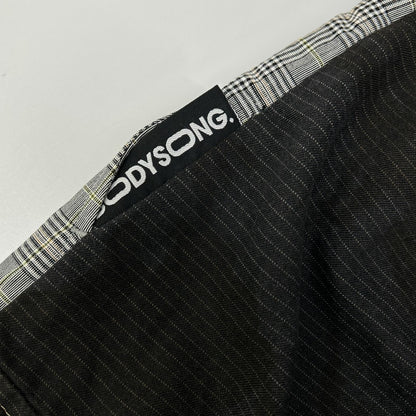ボディソング BODYSONG Gray Checkered Camouflage-Pouch-Detailing Docking Slacks Pants Bottoms