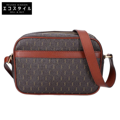 SAINT LAURENT PARIS サンローランパリ 新品同様 669957 ル・モノグラム コーティングキャンバスxスムースカーフ カメラバッグ ショルダーバッグ