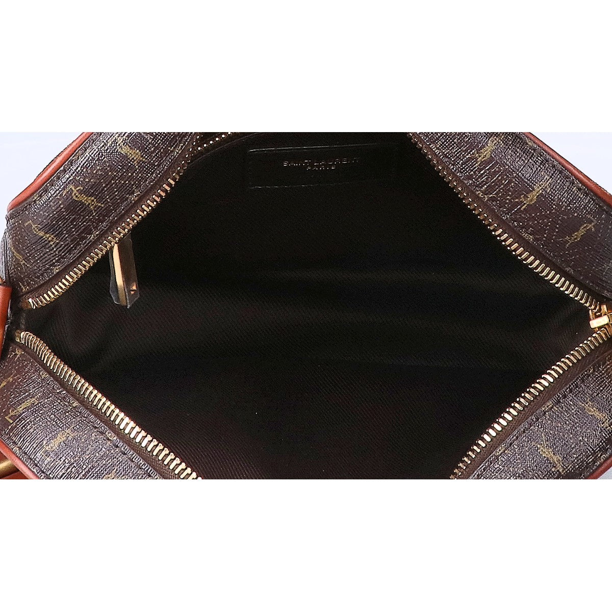 SAINT LAURENT PARIS サンローランパリ 新品同様 669957 ル・モノグラム コーティングキャンバスxスムースカーフ カメラバッグ ショルダーバッグ