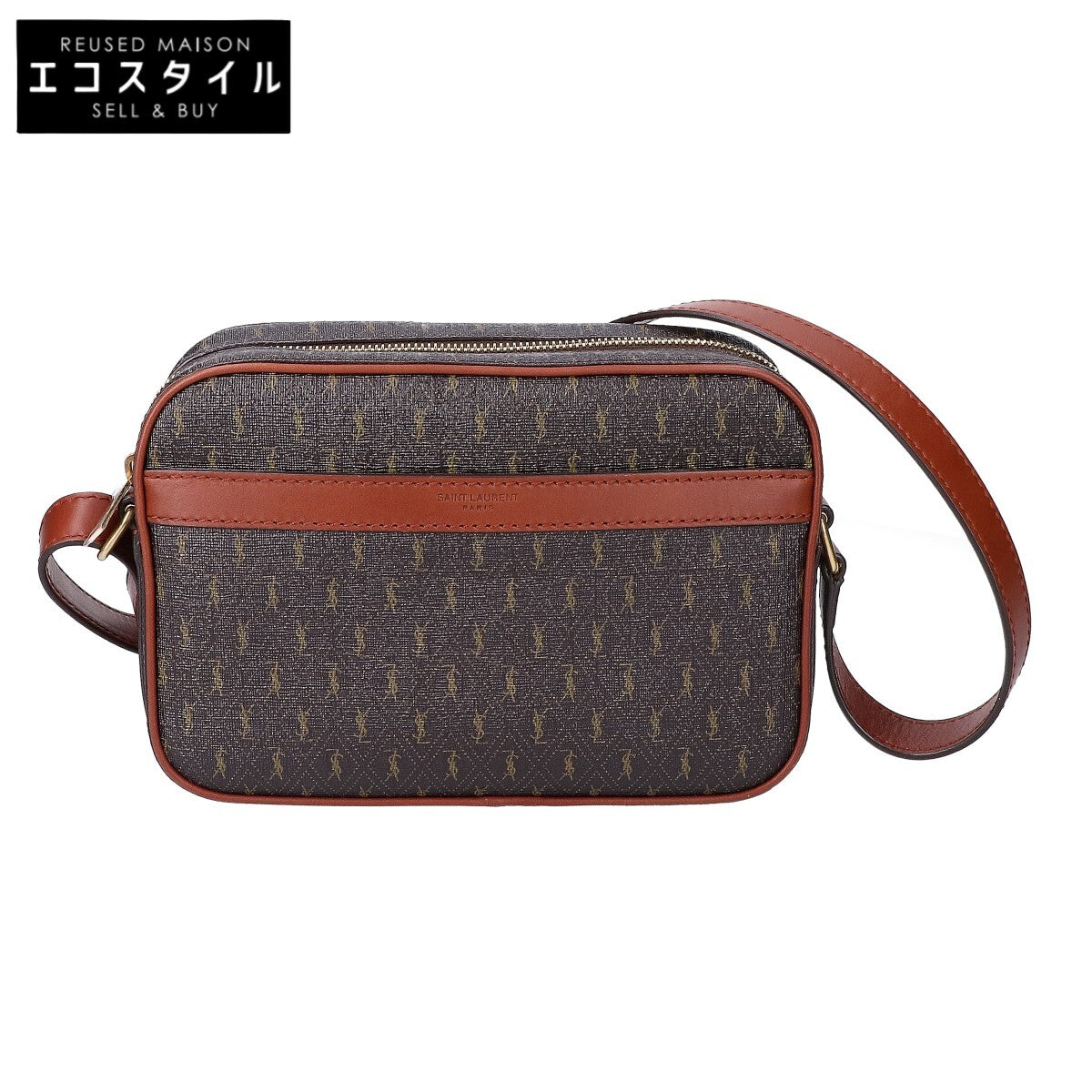 SAINT LAURENT PARIS サンローランパリ 新品未使用 669957 ル・モノグラム コーティングキャンバスxスムースカーフ カメラバッグ ショルダーバッグ