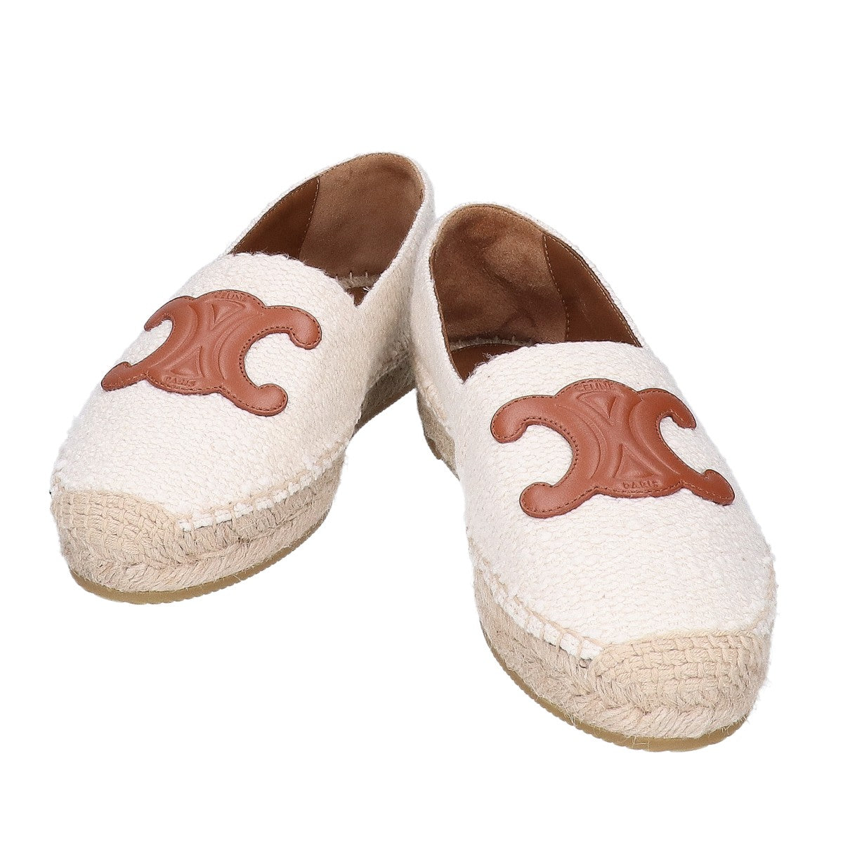 CELINE セリーヌ 【新品同様/23年製】TRIOMPHE ESPADRILLE レザートリオンフパッチ エスパドリーユ シューズ
