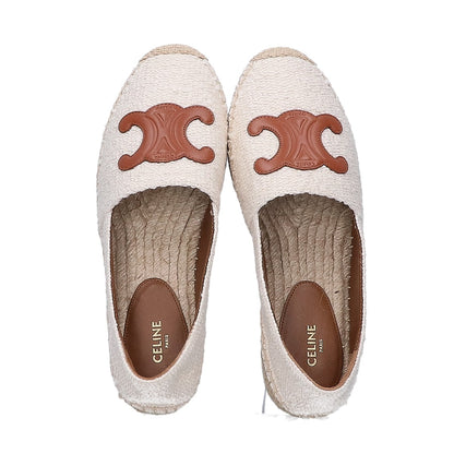 CELINE セリーヌ 【新品同様/23年製】TRIOMPHE ESPADRILLE レザートリオンフパッチ エスパドリーユ シューズ