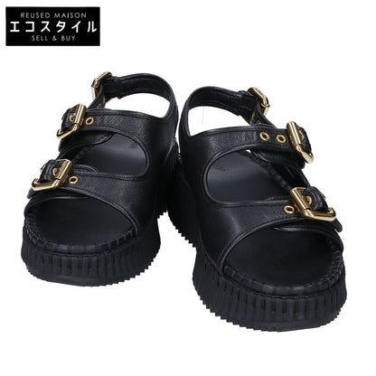 Chloe クロエ 【新品同様】CH26S17KSN Nama レザー ダブルストラップ プラットフォーム サンダル シューズ