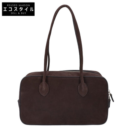 MAISON CANAU メゾンカナウ martinique マルティニーク別注 【美品】A0362PBG081 EW-MINI-BOXBOSTON suede スエード ボストン ハンドバッグ