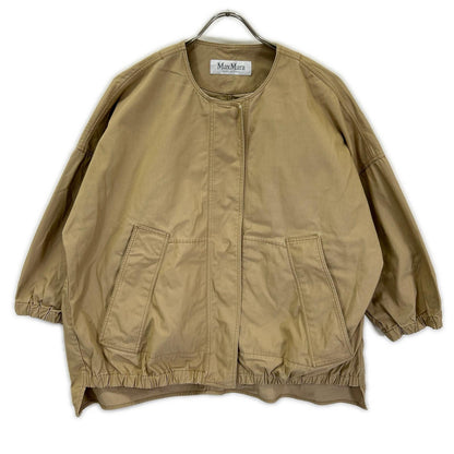 Max Mara マックスマーラ 104102226 ベージュ ノーカラーブルゾン ジャケット
