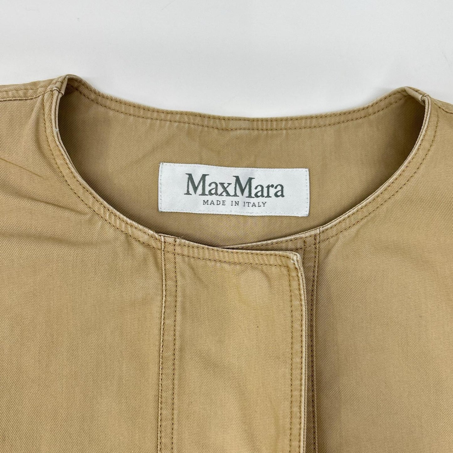 Max Mara マックスマーラ 104102226 ベージュ ノーカラーブルゾン ジャケット