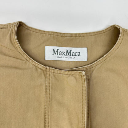 Max Mara マックスマーラ 104102226 ベージュ ノーカラーブルゾン ジャケット