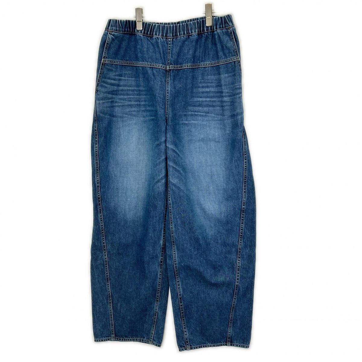 DRAWER 65142000036 Light indigo RESORT faded denim drawstring trousers bottoms
