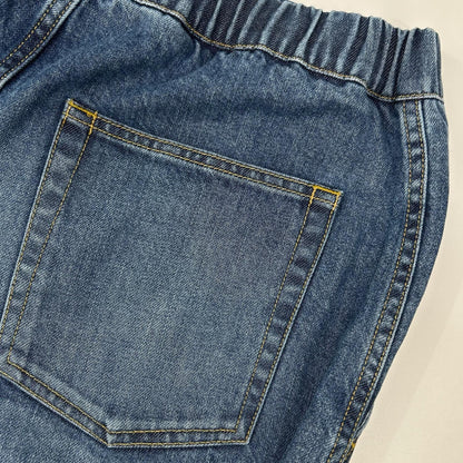 DRAWER 65142000036 Light indigo RESORT faded denim drawstring trousers bottoms